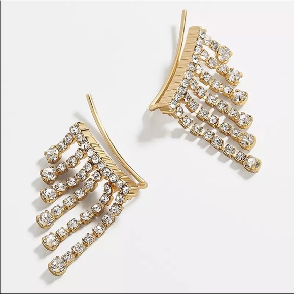 CZ Fringe Ear Climbers - Picture 2 of 2